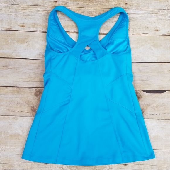 Athleta Blue Va Va Built In Bra Workout Tank - Picture 4 of 8